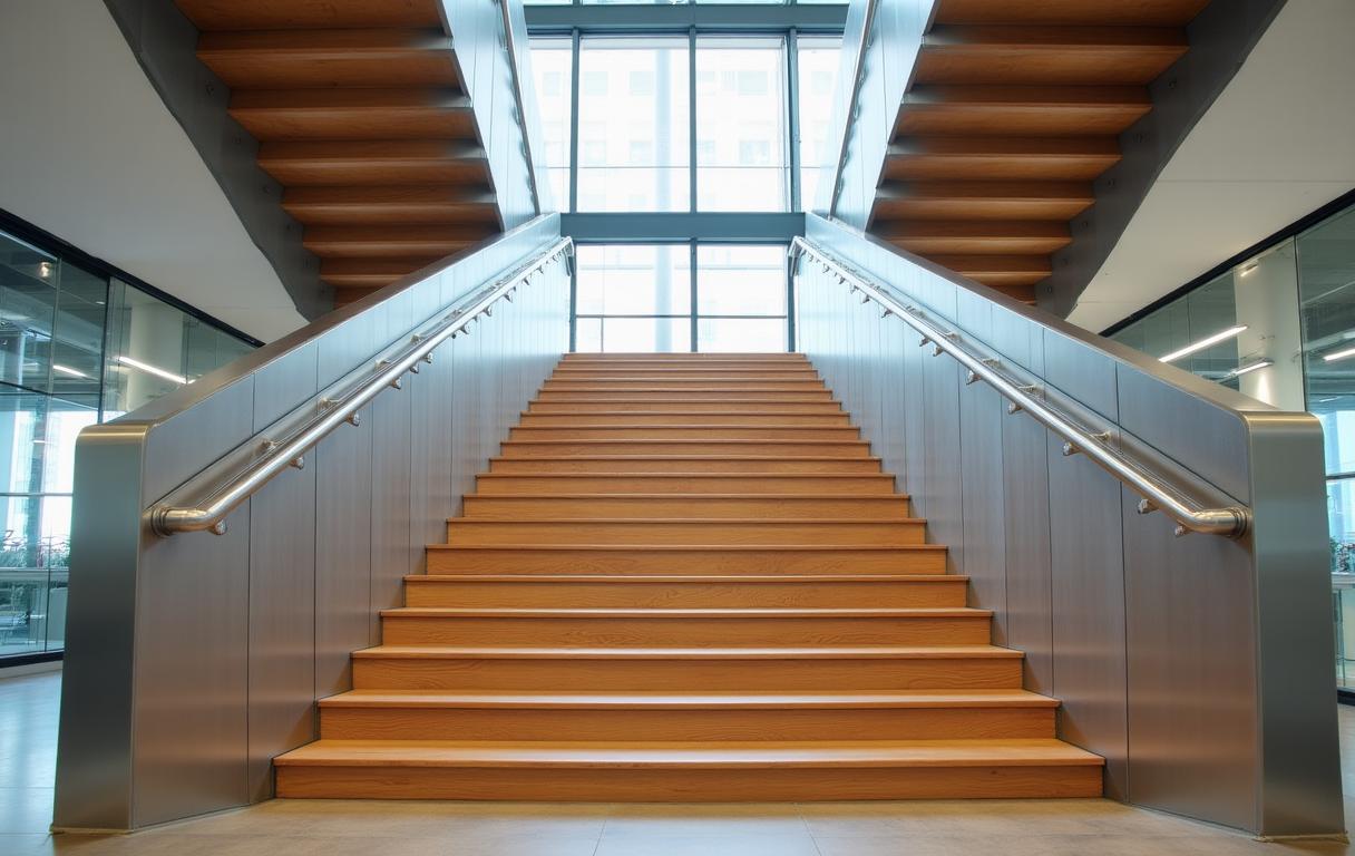 Scala monumentale in sede aziendale innovativa